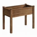 Bac de jardin surélevé 100 x 50 x 80 cm en bois brun - jardinière sur pieds pour extérieur