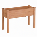 Jardinière surélevée 120 x 60 x 80 cm en bois marron pour jardin