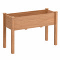 Jardinière surélevée 120 x 60 x 80 cm en bois marron pour jardin