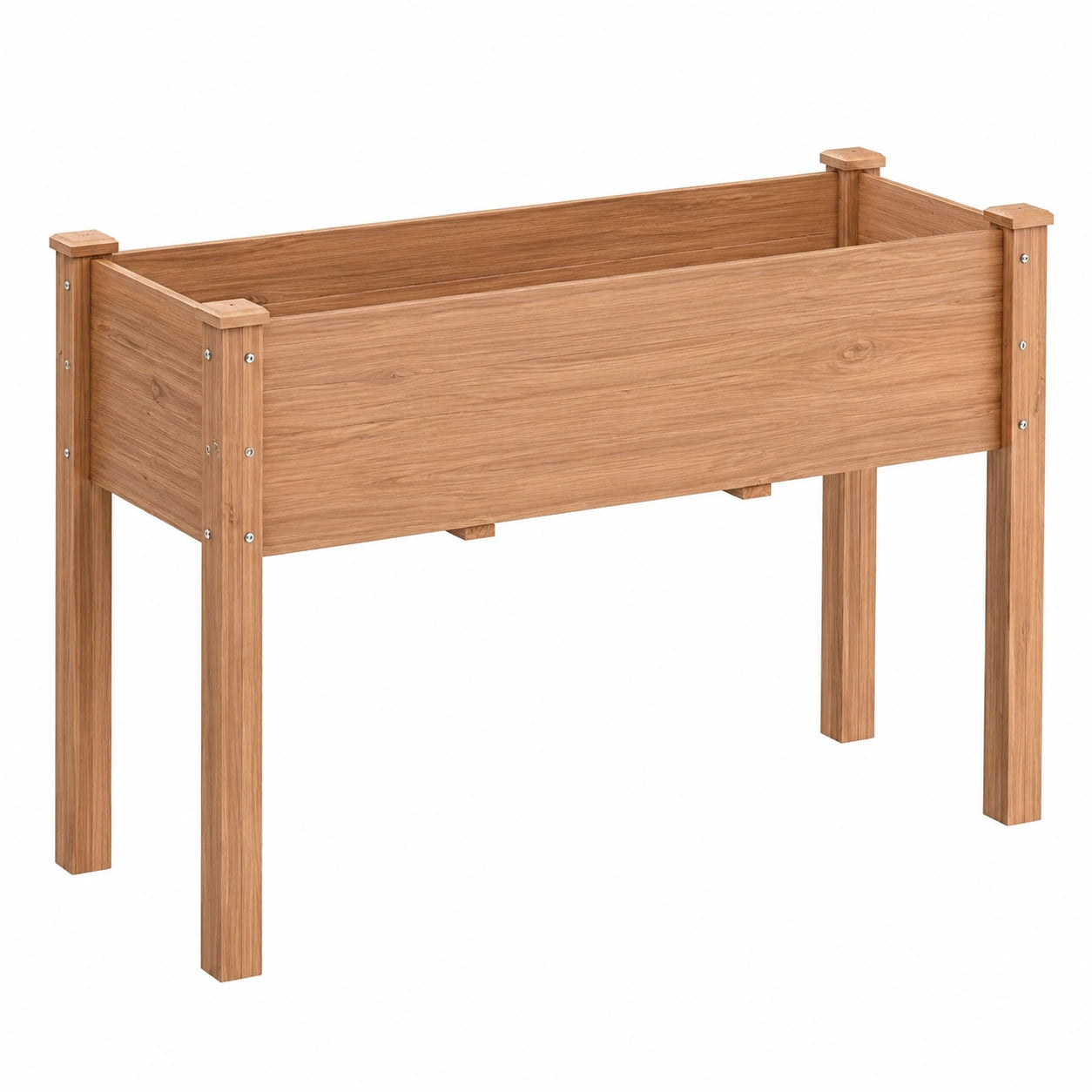 Jardinière surélevée 120 x 60 x 80 cm en bois marron pour jardin