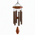 Carillon éolien 90 cm en bois et métal bronze pour décoration intérieure et extérieure