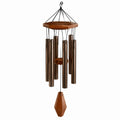 Carillon éolien 90 cm en bois et métal bronze pour décoration intérieure et extérieure