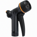 Pistolet d'arrosage 20 x 16 cm en plastique noir et orange à jet réglable