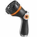 Pistolet d'arrosage 20 cm en plastique noir et orange à jets réglables