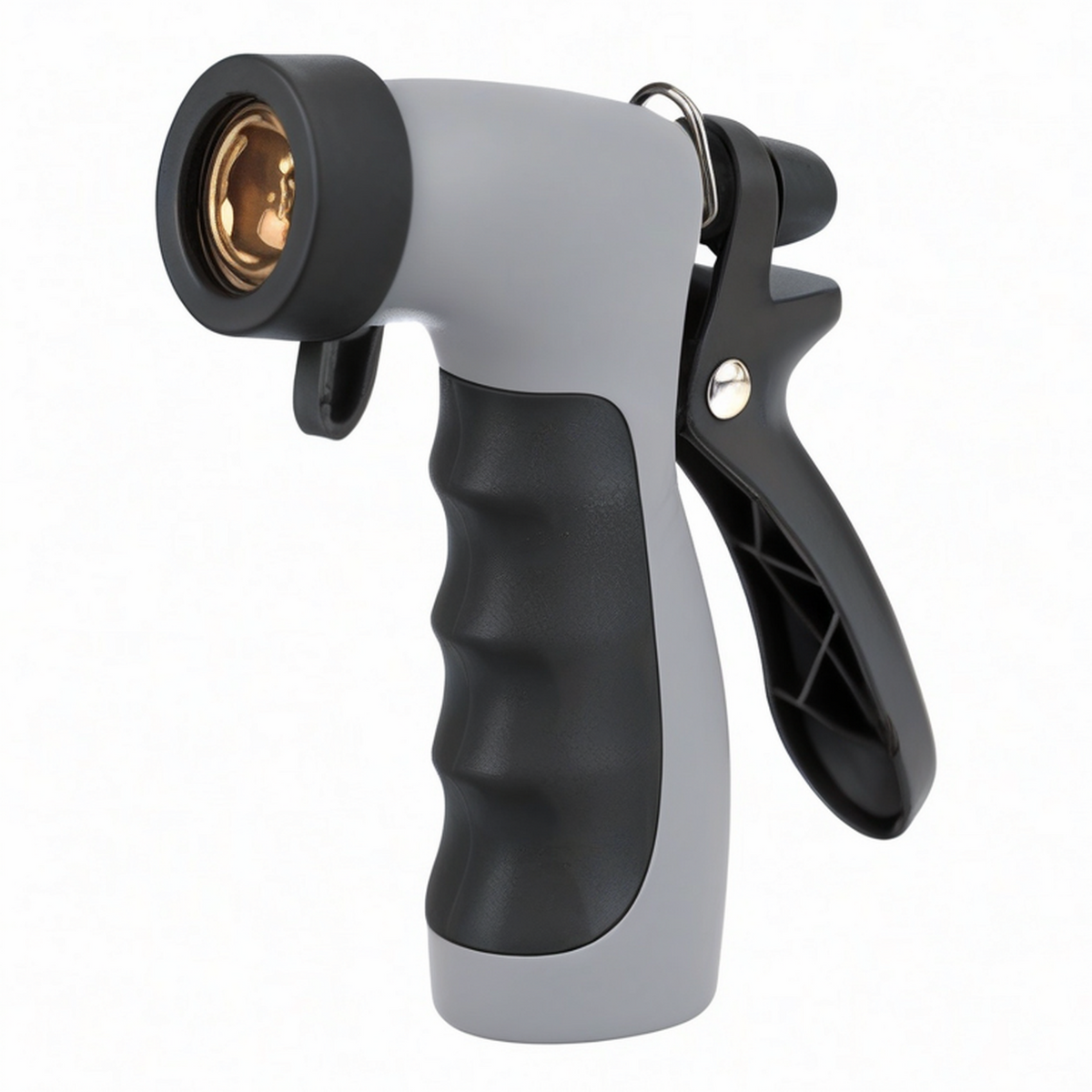 Pistolet d'arrosage 16 x 14 cm en plastique gris noir à jet réglable