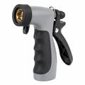 Pistolet d'arrosage 16 x 14 cm en plastique gris noir à jet réglable