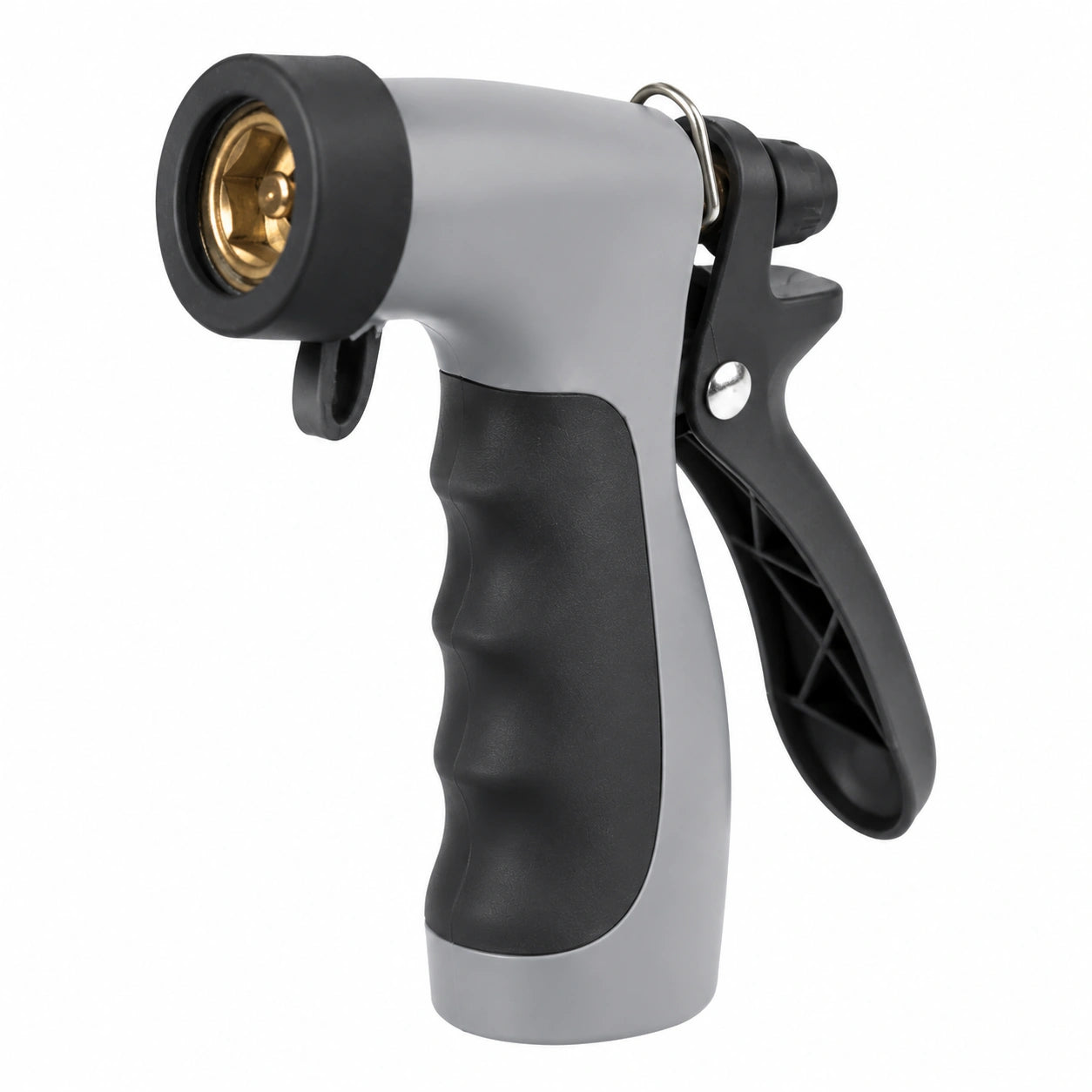 Pistolet d'arrosage 16 x 14 cm en plastique gris noir à jet réglable