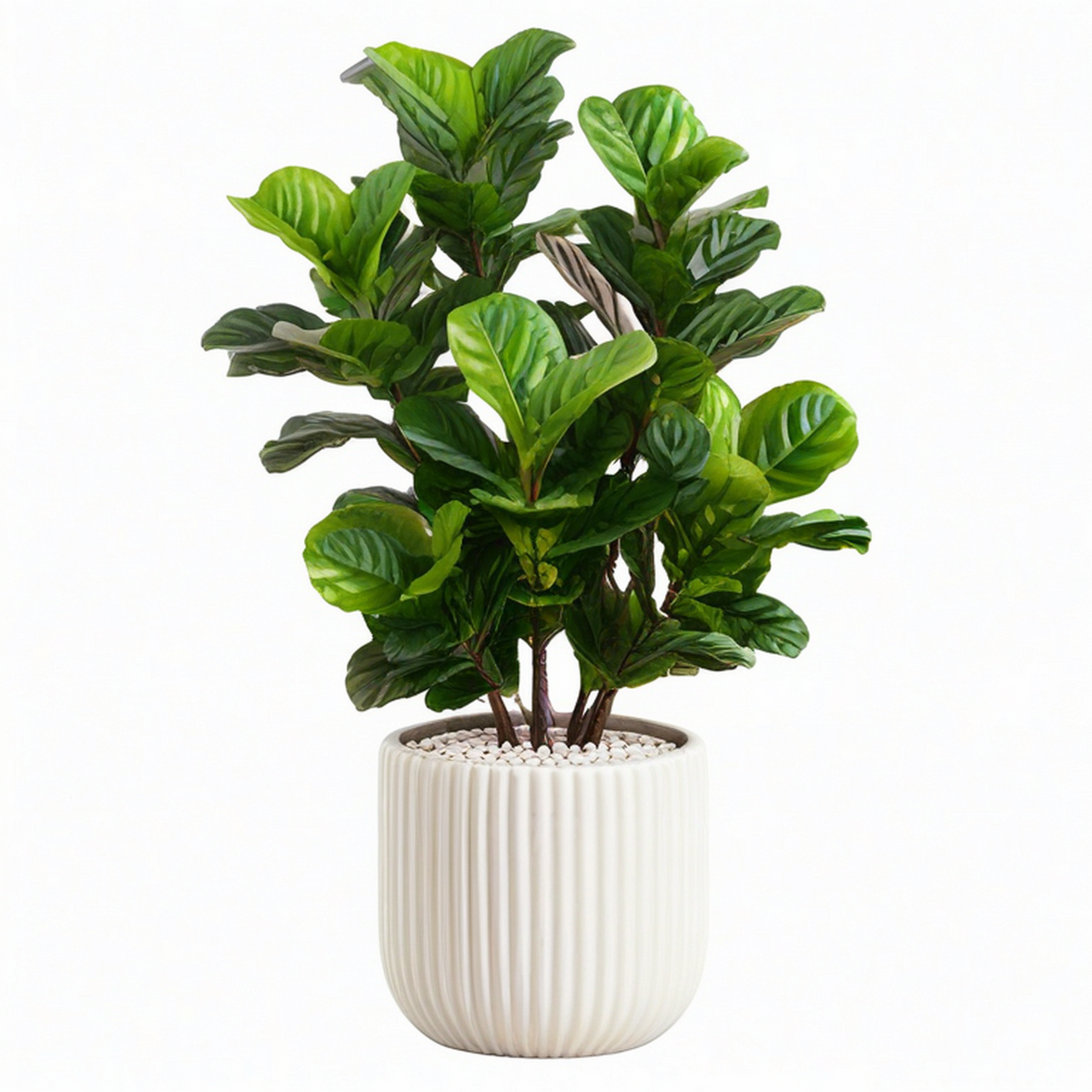 Plante artificielle en pot 120 cm feuillage vert en plastique décoratif intérieur